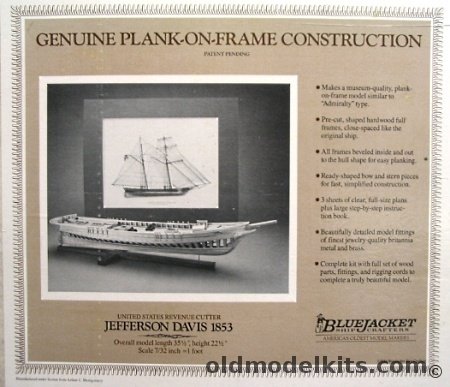 Bluejacket 1/55 United States Revenue Cutter Jefferson Davis 1953, K1051 plastic model kit